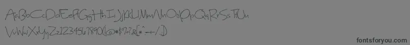 BmdSweetHomeOklahoma-Schriftart – Schwarze Schriften auf grauem Hintergrund