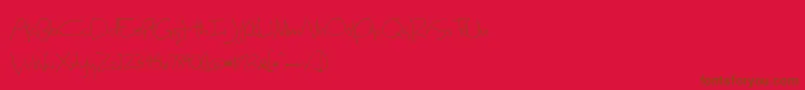 BmdSweetHomeOklahoma Font – Brown Fonts on Red Background