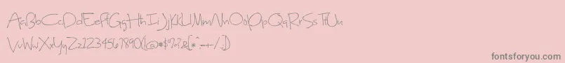 Шрифт BmdSweetHomeOklahoma – серые шрифты на розовом фоне