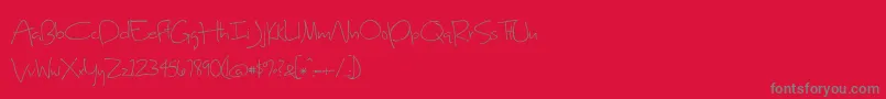 BmdSweetHomeOklahoma Font – Gray Fonts on Red Background