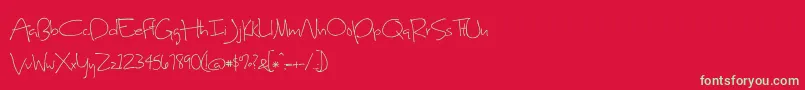 フォントBmdSweetHomeOklahoma – 赤い背景に緑の文字