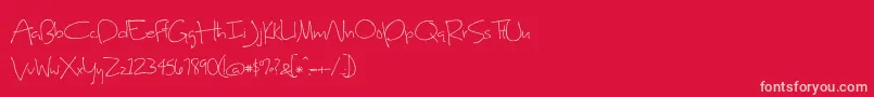 BmdSweetHomeOklahoma Font – Pink Fonts on Red Background
