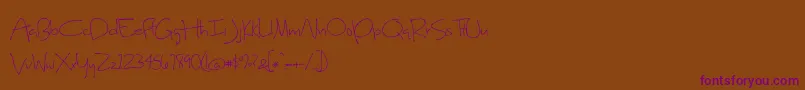 BmdSweetHomeOklahoma Font – Purple Fonts on Brown Background