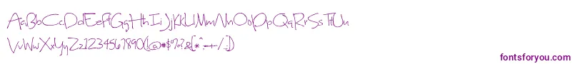 BmdSweetHomeOklahoma Font – Purple Fonts on White Background