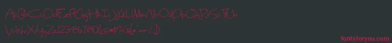 BmdSweetHomeOklahoma Font – Red Fonts on Black Background