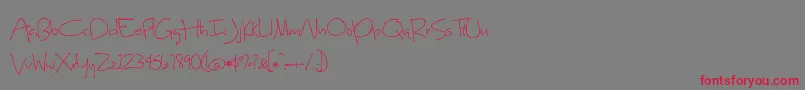 BmdSweetHomeOklahoma Font – Red Fonts on Gray Background