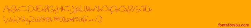 BmdSweetHomeOklahoma Font – Red Fonts on Orange Background