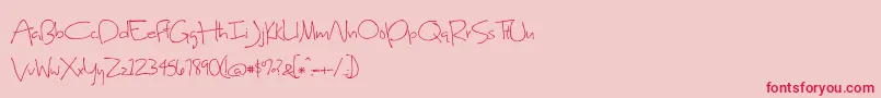 BmdSweetHomeOklahoma-Schriftart – Rote Schriften auf rosa Hintergrund
