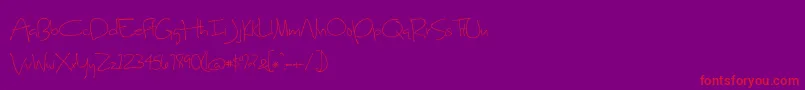 BmdSweetHomeOklahoma-Schriftart – Rote Schriften auf violettem Hintergrund