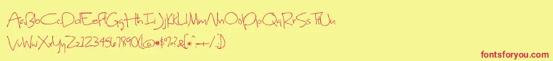 BmdSweetHomeOklahoma Font – Red Fonts on Yellow Background