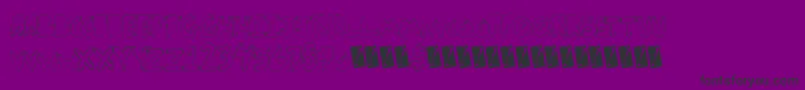 Fonte Cutefold – fontes pretas em um fundo violeta