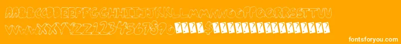 Cutefold Font – White Fonts on Orange Background