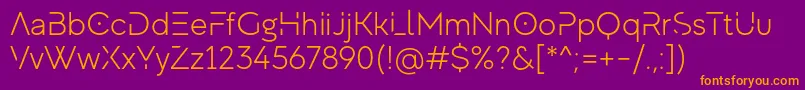 MadeEvolveSansLightEvoPersonalUse Font – Orange Fonts on Purple Background