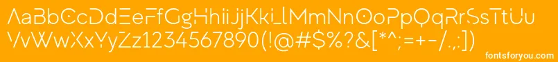 MadeEvolveSansLightEvoPersonalUse Font – White Fonts on Orange Background
