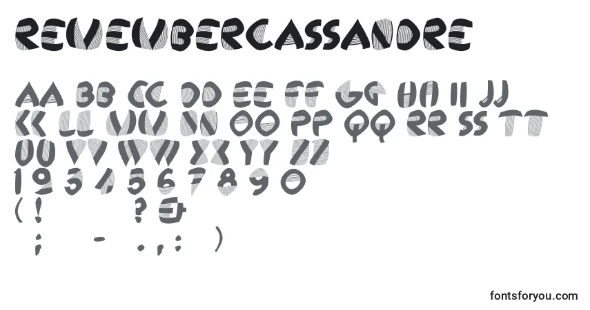 Remembercassandre-fontti – aakkoset, numerot, erikoismerkit