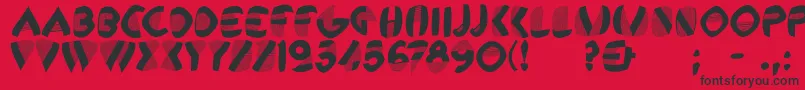 Remembercassandre Font – Black Fonts on Red Background