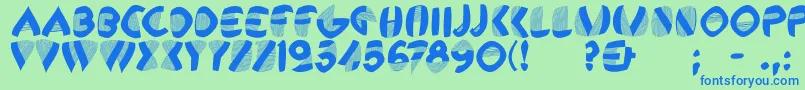 Remembercassandre Font – Blue Fonts on Green Background