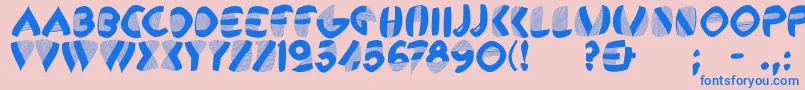 Remembercassandre Font – Blue Fonts on Pink Background