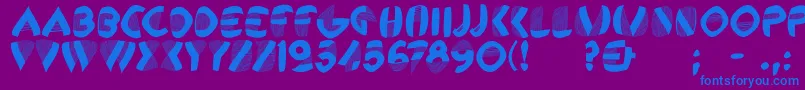 Remembercassandre Font – Blue Fonts on Purple Background