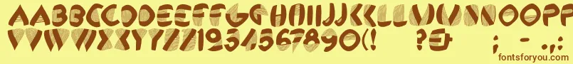 Remembercassandre Font – Brown Fonts on Yellow Background