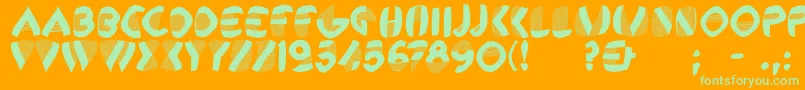 Remembercassandre Font – Green Fonts on Orange Background