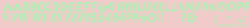 Remembercassandre Font – Green Fonts on Pink Background