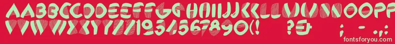 Remembercassandre Font – Green Fonts on Red Background