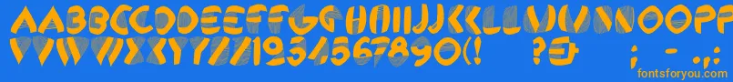 Remembercassandre Font – Orange Fonts on Blue Background