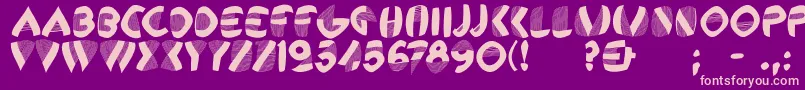 Remembercassandre Font – Pink Fonts on Purple Background