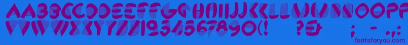 Remembercassandre Font – Purple Fonts on Blue Background