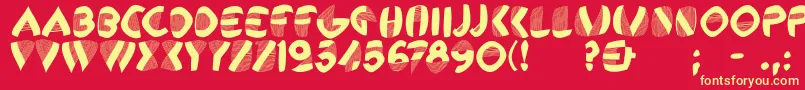 Remembercassandre Font – Yellow Fonts on Red Background