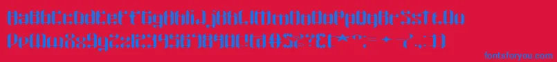 WyvernWydeBrk Font – Blue Fonts on Red Background