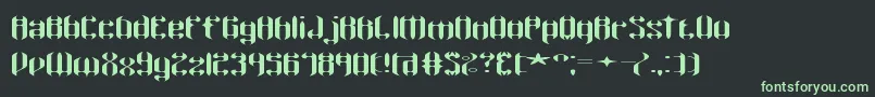 WyvernWydeBrk Font – Green Fonts on Black Background