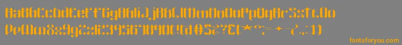 WyvernWydeBrk-Schriftart – Orangefarbene Schriften auf grauem Hintergrund