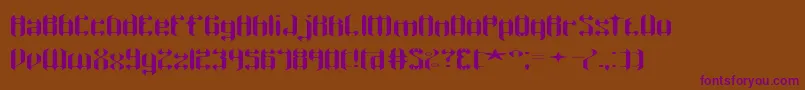 WyvernWydeBrk Font – Purple Fonts on Brown Background