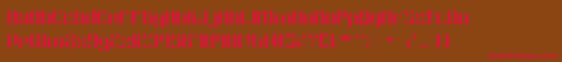 WyvernWydeBrk Font – Red Fonts on Brown Background