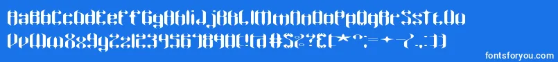 WyvernWydeBrk Font – White Fonts on Blue Background