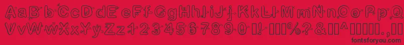 Cupidon Font – Black Fonts on Red Background