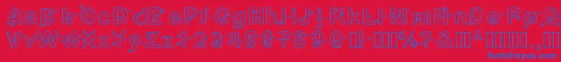 Cupidon Font – Blue Fonts on Red Background