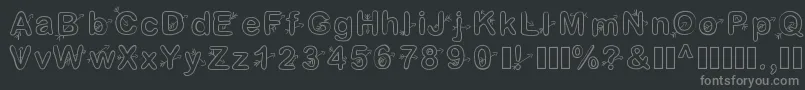 フォントCupidon – 黒い背景に灰色の文字