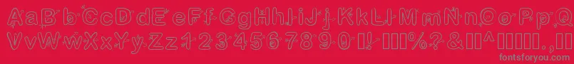 Cupidon Font – Gray Fonts on Red Background