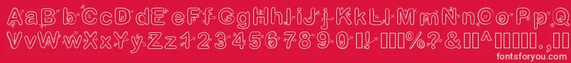 Cupidon Font – Pink Fonts on Red Background