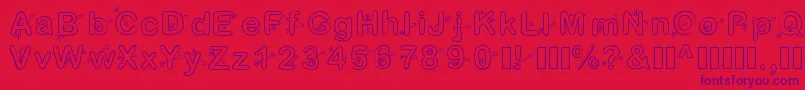 Cupidon Font – Purple Fonts on Red Background