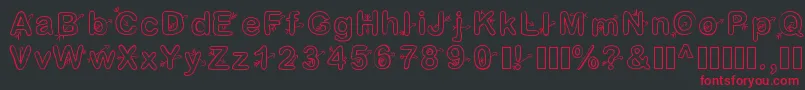 Cupidon Font – Red Fonts on Black Background