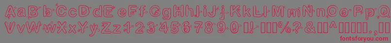 Cupidon Font – Red Fonts on Gray Background