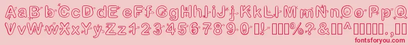 Cupidon Font – Red Fonts on Pink Background