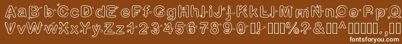 Cupidon-fontti – valkoiset fontit ruskealla taustalla