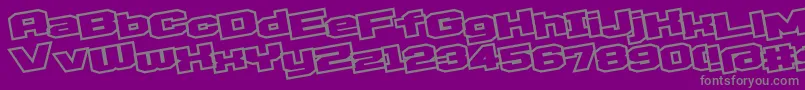 D3egoistismOL Font – Gray Fonts on Purple Background