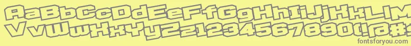 fuente D3egoistismOL – Fuentes Grises Sobre Fondo Amarillo