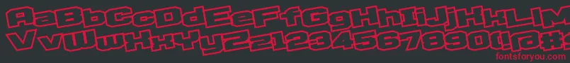 D3egoistismOL Font – Red Fonts on Black Background